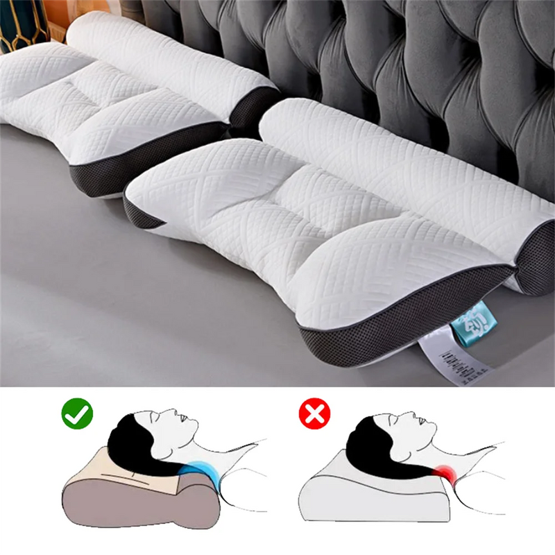 Orthopedic Ergonomic Pillow with Memory Foam – 40 x 60 cm, Slow Recovery, Comfort and Support for Cervical Relaxation