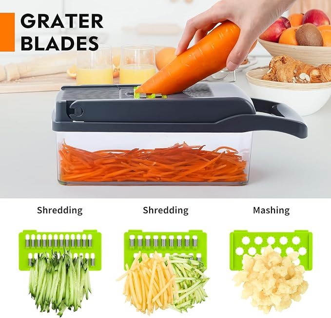 12 In 1 Manual Vegetable Chopper Kitchen Gadgets Food Chopper Onion Cutter Vegetable Slicer